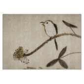 鳥との中国ので伝統的なインク絵画 カッティングボード (正面)