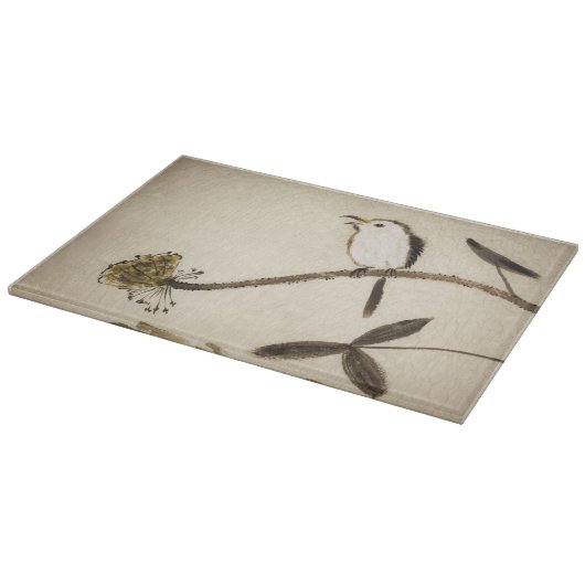鳥との中国ので伝統的なインク絵画 カッティングボード (角)
