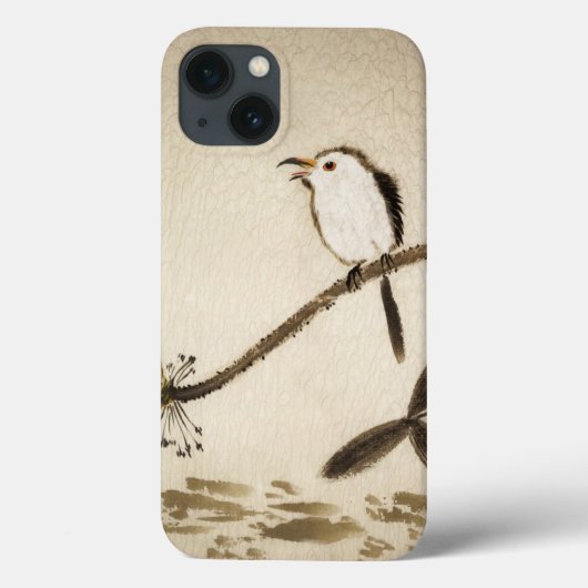 鳥との中国ので伝統的なインク絵画 Case-Mate iPhoneケース (裏面)