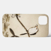 鳥との中国ので伝統的なインク絵画 Case-Mate iPhoneケース (裏面 (横))