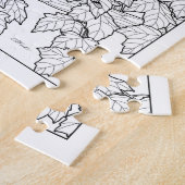 鳥とカエデの木のU色 ジグソーパズル (側面)