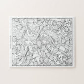 鳥とカエデの木のU色 ジグソーパズル (横)