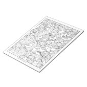 鳥とカエデの木のU色 ノートパッド (アングル)