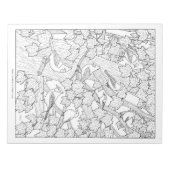 鳥とカエデの木のU色 ノートパッド (正面)