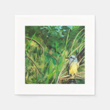 鳥とカクテルナプキン