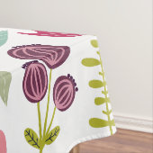 鳥とカラフルスカンジナビアのフォークアートの花 テーブルクロス (インサイチュ)