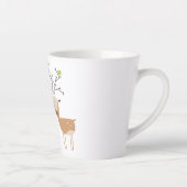 鳥とクリスマスの鹿 カフェラテマグ (右)