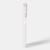 鳥とケージのピンクと紫の名前の電話ケース Case-Mate iPhoneケース (裏面 / 右)