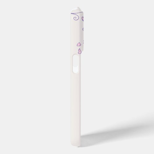 鳥とケージのピンクと紫の名前の電話ケース Case-Mate iPhoneケース (裏面 / 右)