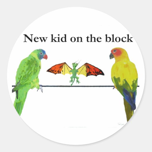 鳥とドラゴン ラウンドシール (正面)