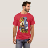 鳥とハチ鳥とハチはインスピレーションを与える Tシャツ (正面フル)