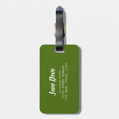 鳥とハトの恋人の贈り物のためのホワイト鳩 ラゲッジタグ (裏面縦)