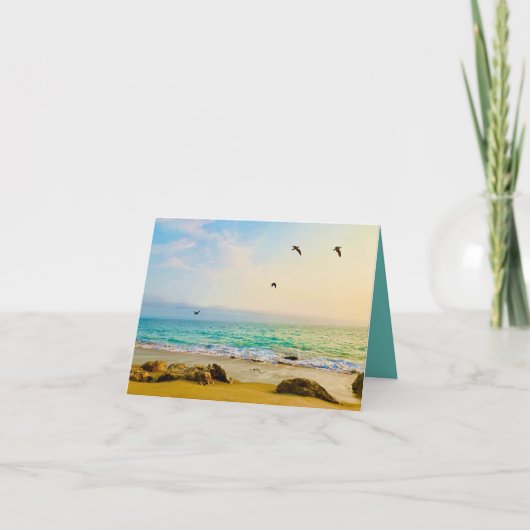 鳥とビーチカード カード (正面)