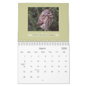 鳥とフクロウのファインアート写真オンタリオ カレンダー (3月 2026)