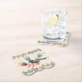 鳥とフローラのフォークアート ペーパーコースター (インサイチュ)