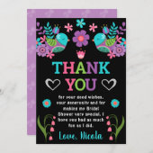 鳥とフローラメキシカンフィエスタブライダルシャワー サンキューカード (正面/裏面)