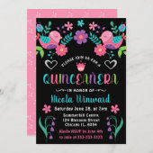 鳥とフローラメキシコフィエスタキンセアニラ 招待状 (正面/裏面)