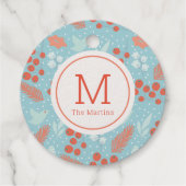 鳥とフローラ冬のリースシルバーフォイルクリスマス フェイバータグ (裏面)