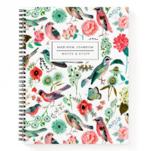 鳥とフローラ数々のカラーのオールオーバープリント