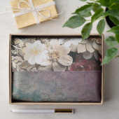 鳥とフローラ、パッチワークパターンのデマスク解除 薄葉紙 (ギフト)