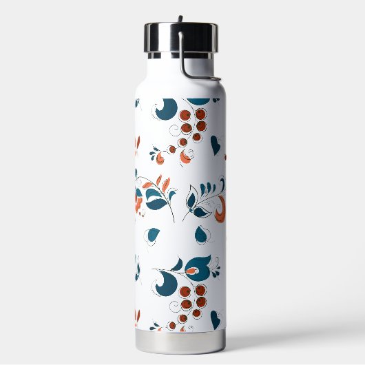 鳥とベリーのロシアのスタイル ウォーターボトル (左面)