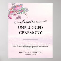 鳥とベリーの松ぼっくり水彩冬の結婚式