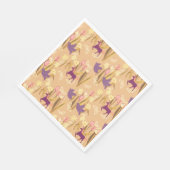 鳥とユニコーンon春草原 スタンダードランチョンナプキン (角)