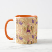 鳥とユニコーンon春草原