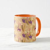 鳥とユニコーンon春草原 マグカップ (正面右)