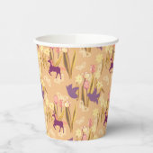 鳥とユニコーンon春草原 紙コップ (左)