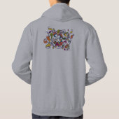 鳥とロシアのフォークのパターン パーカ (裏面)