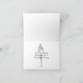 鳥と一緒にかわいいボホガール「ありがとう」 サンキューカード (内部)