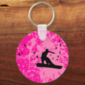 鳥と一緒にボード。 キーホルダー (正面)