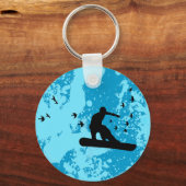 鳥と一緒にボード。 キーホルダー (正面)