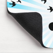 鳥と一緒にボード。 マウスパッド (コーナー)