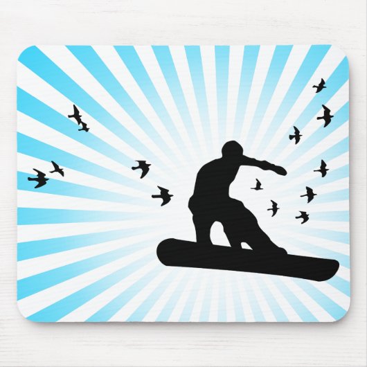鳥と一緒にボード。 マウスパッド (正面)