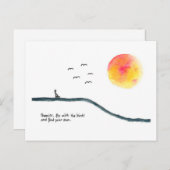 鳥と一緒に飛ぶ ポストカード (正面/裏面)