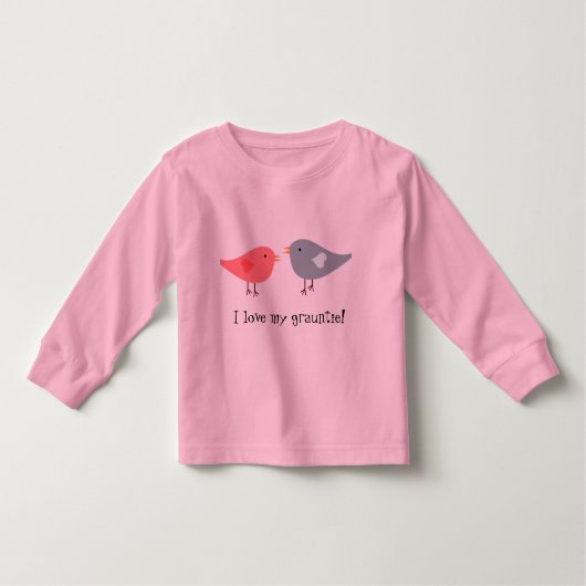 鳥と一緒に「私はグアンタイが大好き！ ベビーTシャツ (正面)