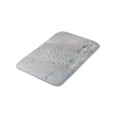 鳥と人間の足跡の砂、塩湖ビーチ バスマット (アングル)