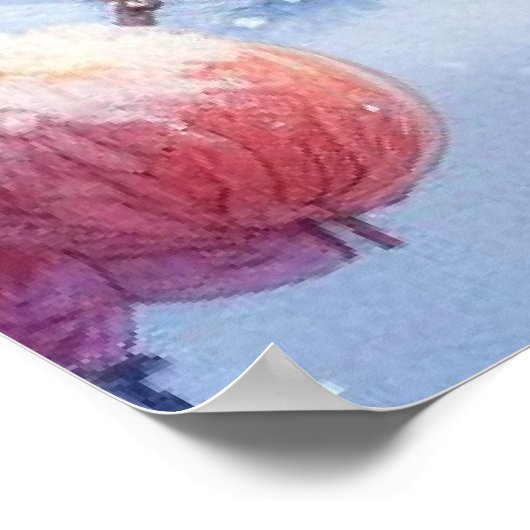 鳥と冬の風景15 ポスター (角)