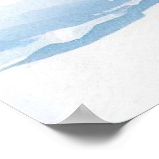 鳥と冬の風景24 ポスター (角)