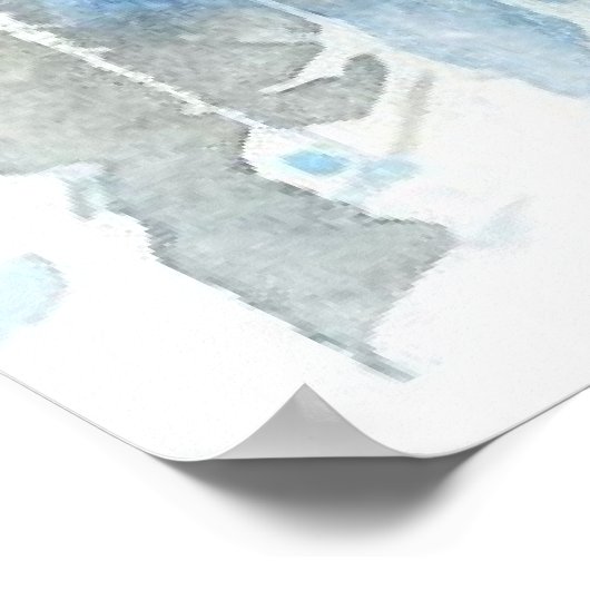 鳥と冬の風景25 ポスター (角)