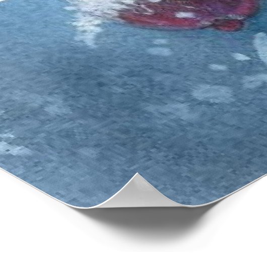 鳥と冬の風景30 ポスター (角)