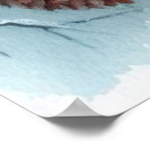 鳥と冬の風景33 ポスター (角)