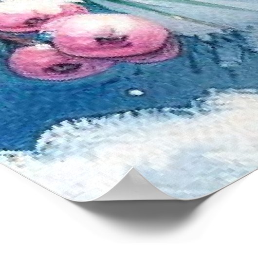 鳥と冬の風景9 ポスター (角)