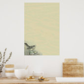 鳥と卵の背景 ポスター (キッチン)