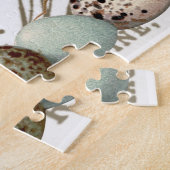 鳥と卵ヴィンテージフランスの市名パズル ジグソーパズル (側面)