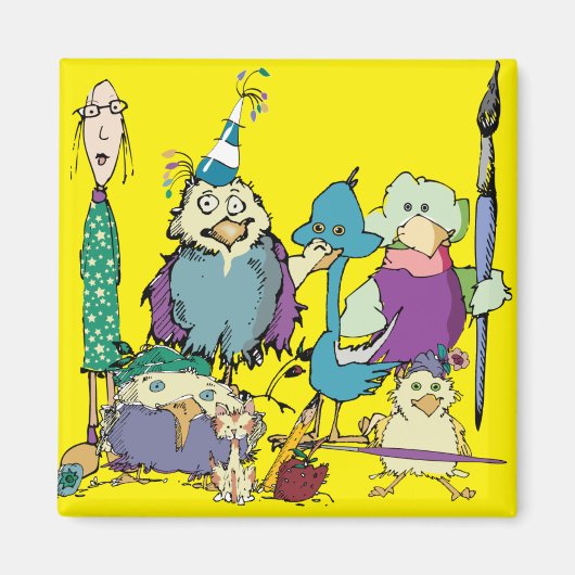 鳥と友人 マグネット (正面)