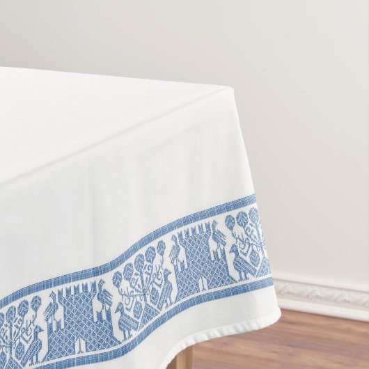 鳥と城テーブルクロス， 52"x70" テーブルクロス (インサイチュ)