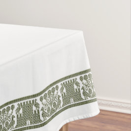 鳥と城テーブルクロス， 52"x70" テーブルクロス